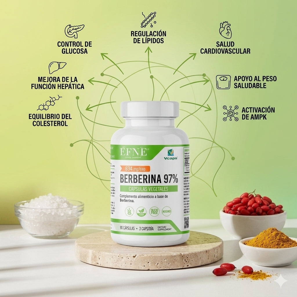 Berberina 97% Efne – Control De Glucosa Y Metabolismo_3