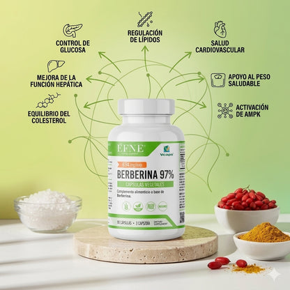 Berberina 97% Efne – Control De Glucosa Y Metabolismo_3