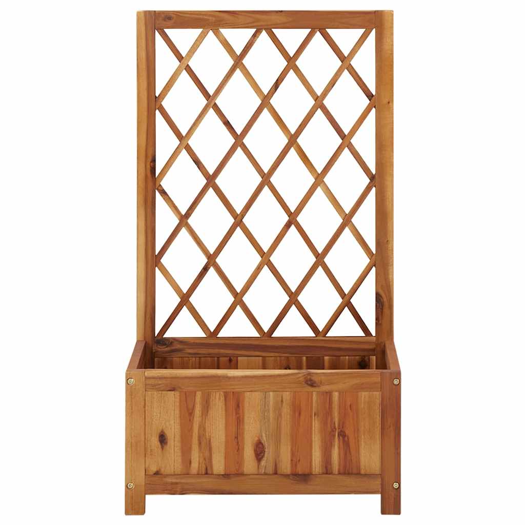 Arriate De Jardín Con Enrejado Madera De Acacia_3