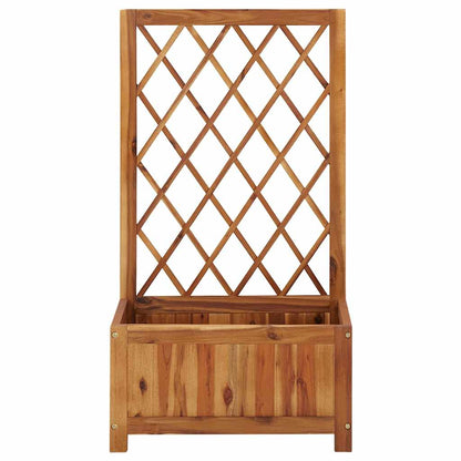 Arriate De Jardín Con Enrejado Madera De Acacia_3