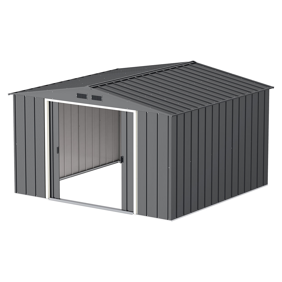 Duramax - Caseta Jardín - Eco Javea 10x10 - Metal - Color Gris Antracita_2