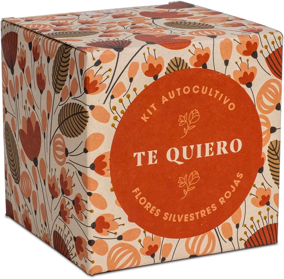 Díselo con Flores "Te Quiero" Kit Cultivo Flores Silvestres Rojas | Regalo Original - Resetea_0