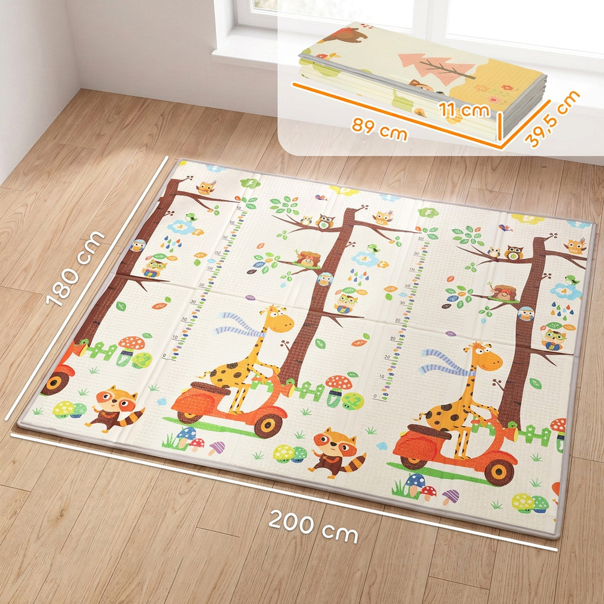 Aiyaplay Alfombra Infantil Plegable Y Reversible 200x180 Cm Antideslizante_2