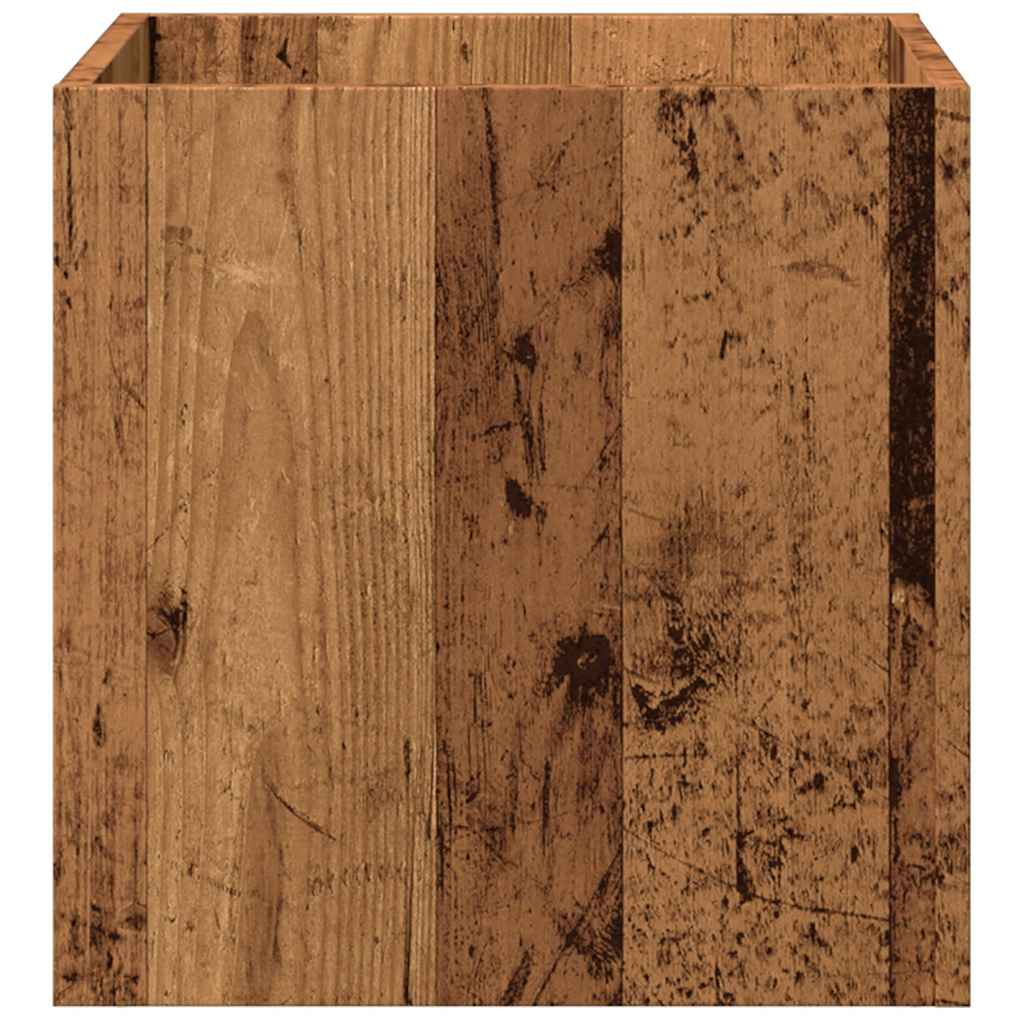 Jardinera De Madera Contrachapada Madera Vieja 40x40x40 Cm_4