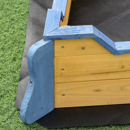Outsunny Arenero Infantil Madera Diseño Galeón Con Banco Con Almacenaje 3-6 Años_3