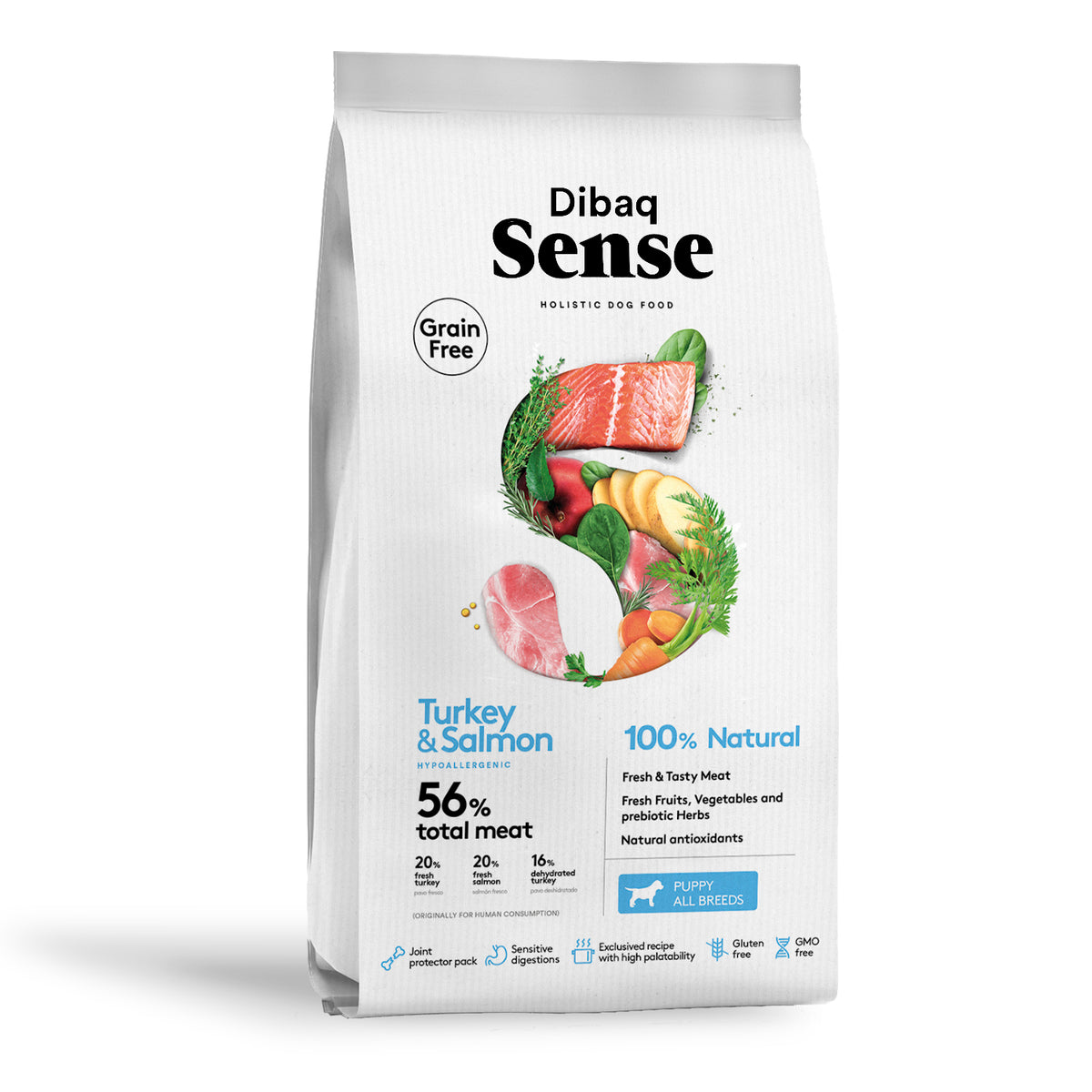 Dibaq Sense Grain Free Salmón Y Pavo (cachorro) 12 Kg_0