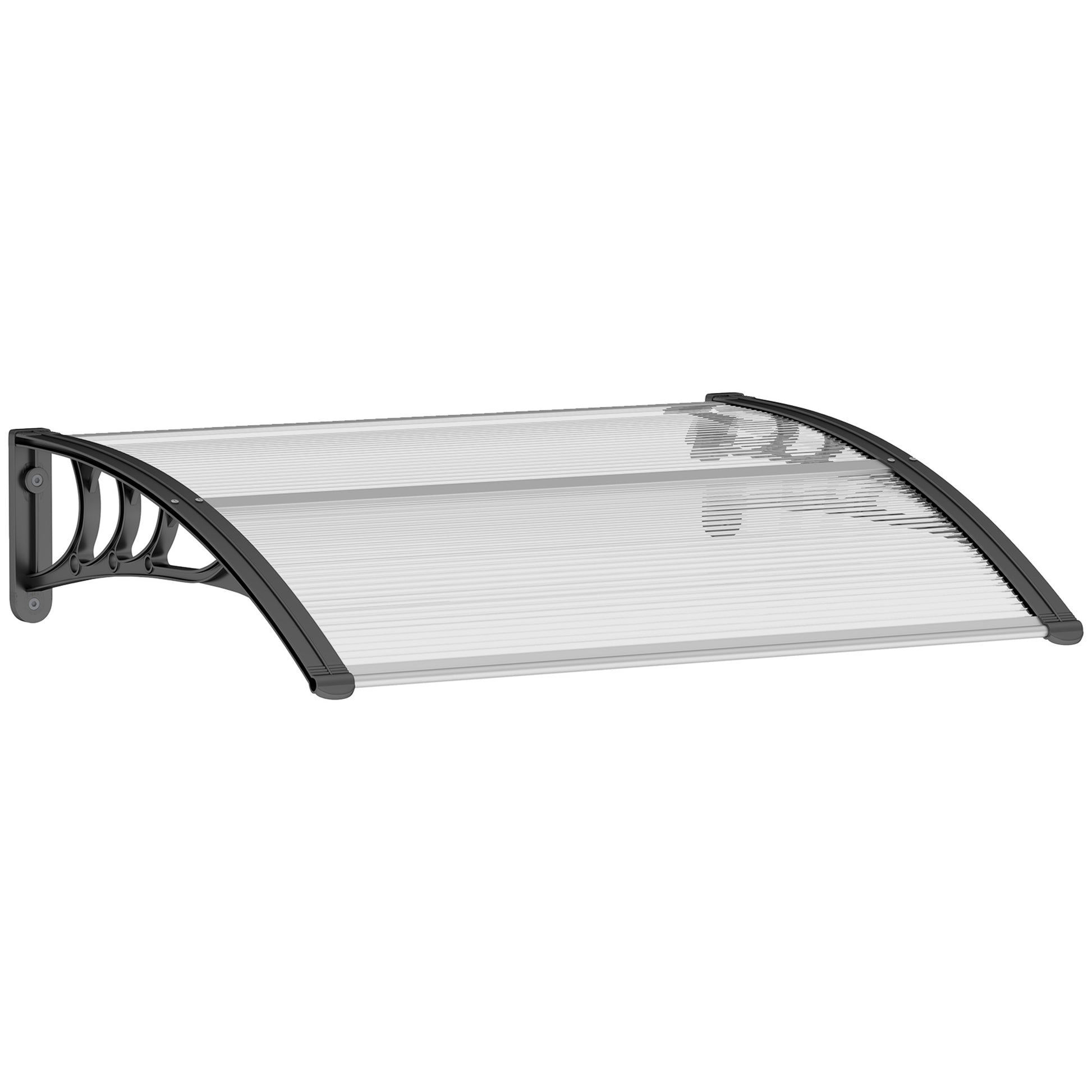 Outsunny Tejadillo De Protección 75x100cm Marquesina Para Puerta Transparente_0