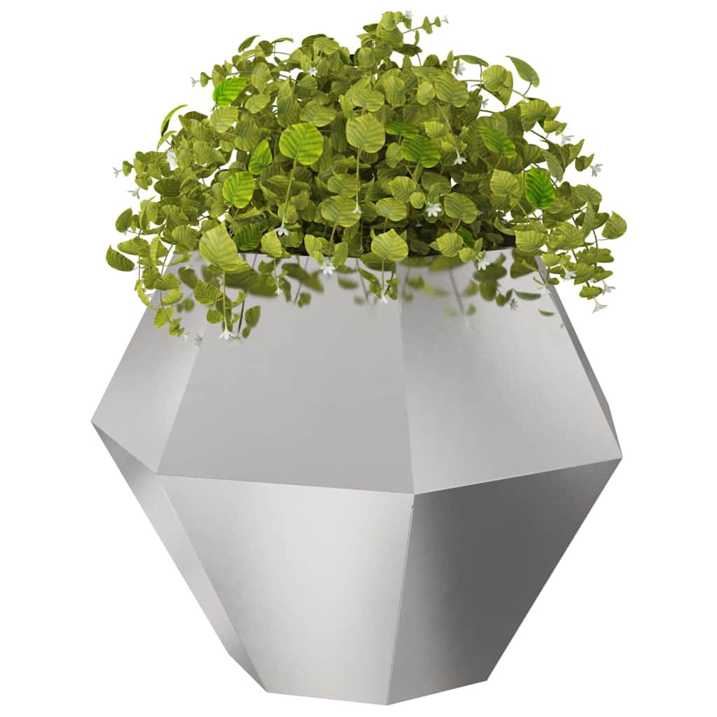 Jardinera Plateado 100 X 100 X 80 Cm Acero Inoxidable_2