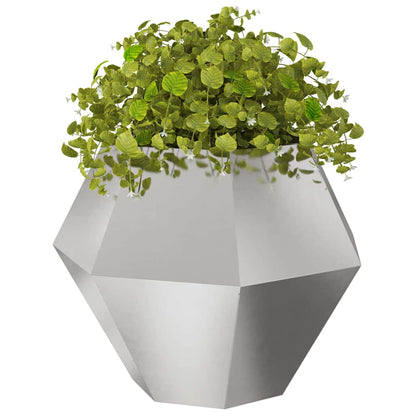 Jardinera Plateado 100 X 100 X 80 Cm Acero Inoxidable_2
