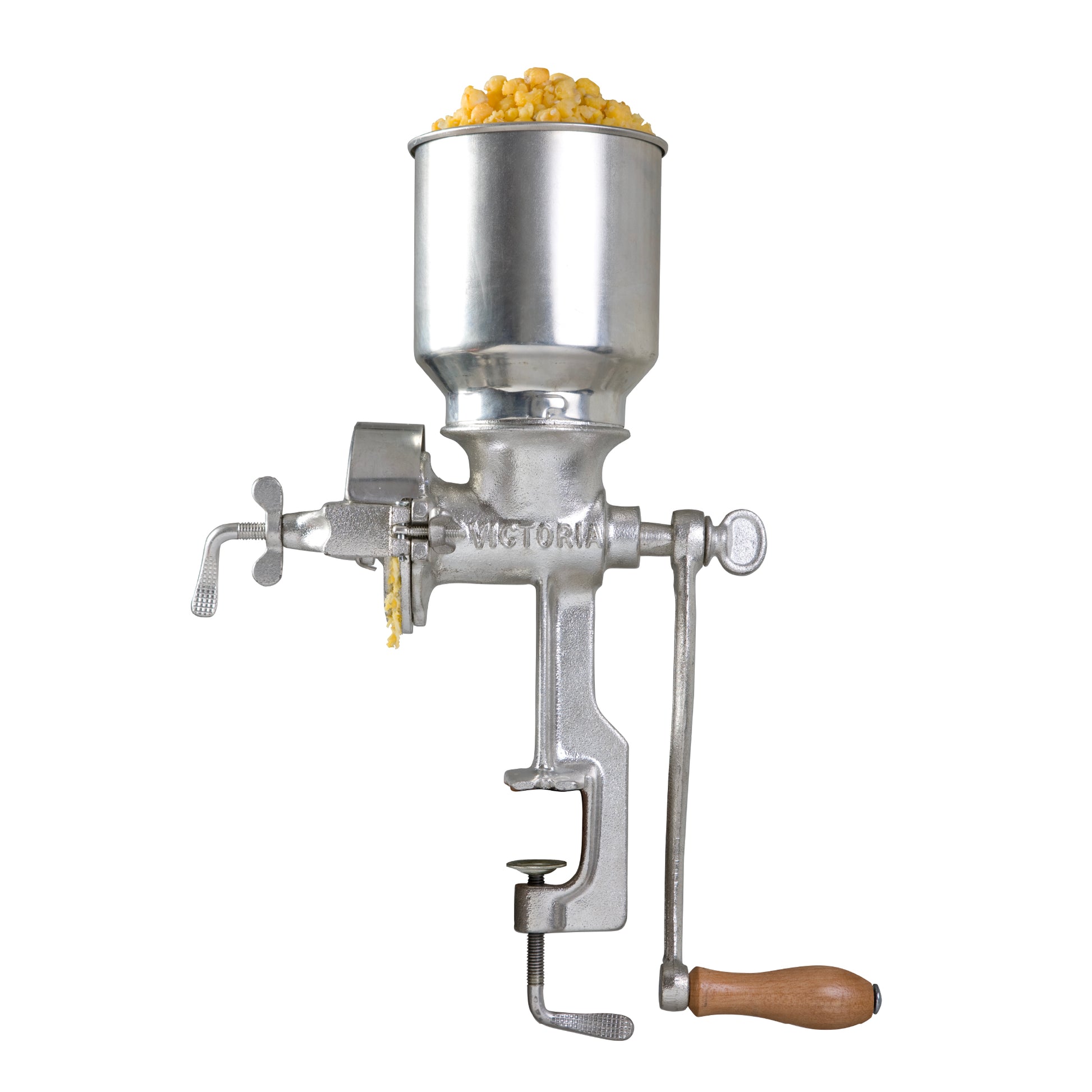 Victoria Molino Cereales Manual Hierro Fundido Para Moler Café, Maíz, Semillas, Grosor Ajustable, 30025, Cromado_0