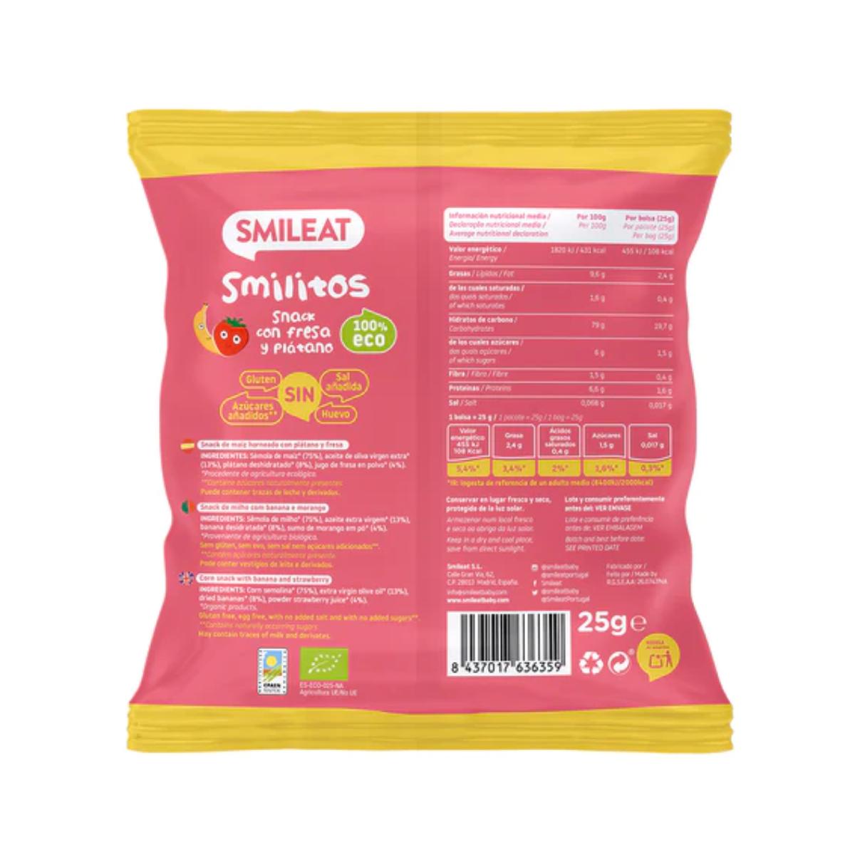 Pack 12x Mix Smilitos Gusanitos ECO Smileat 25gr