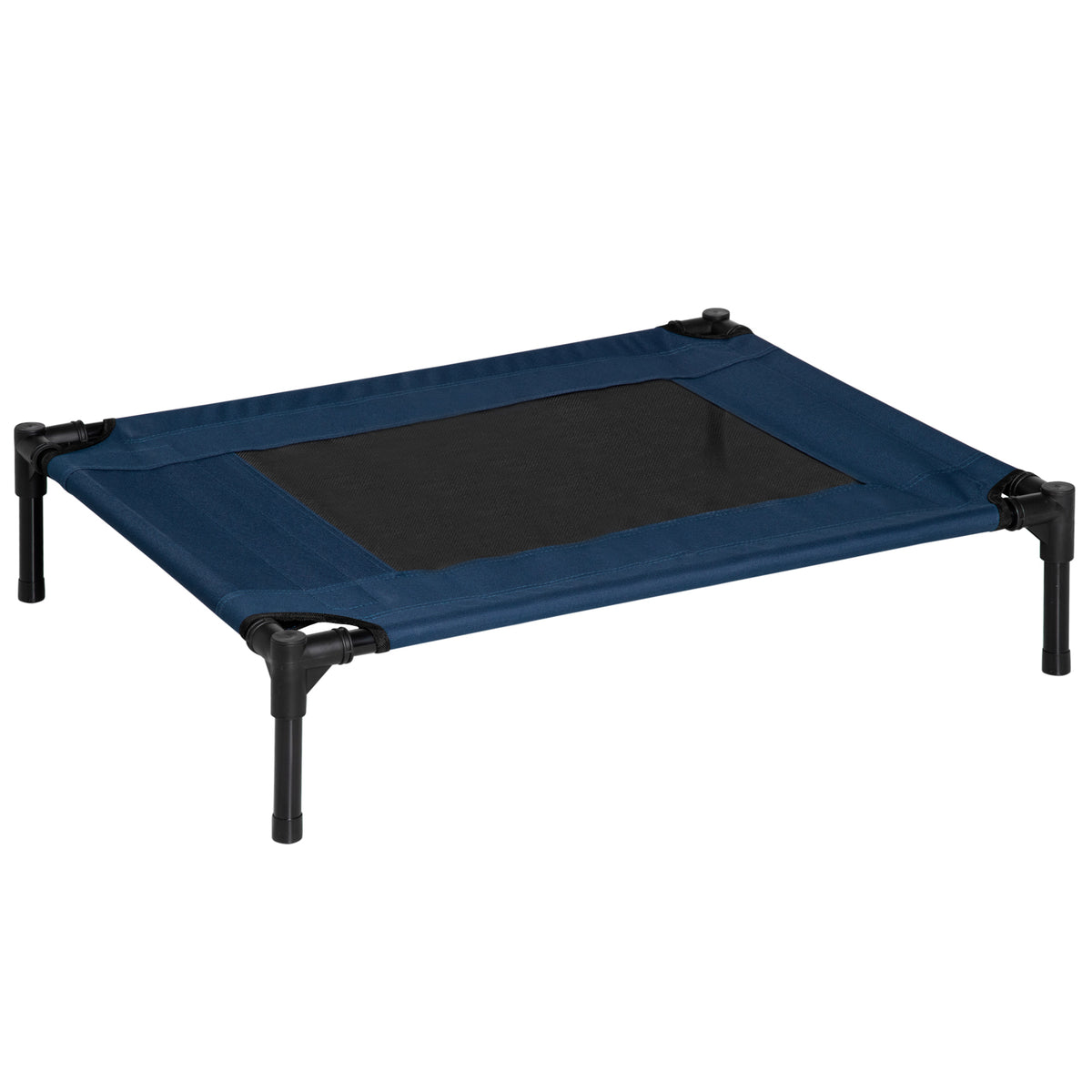 Pawhut Cama Elevada Perros Con Malla Transpirable Tela Oxford 76x61x18 Cm Azul_0