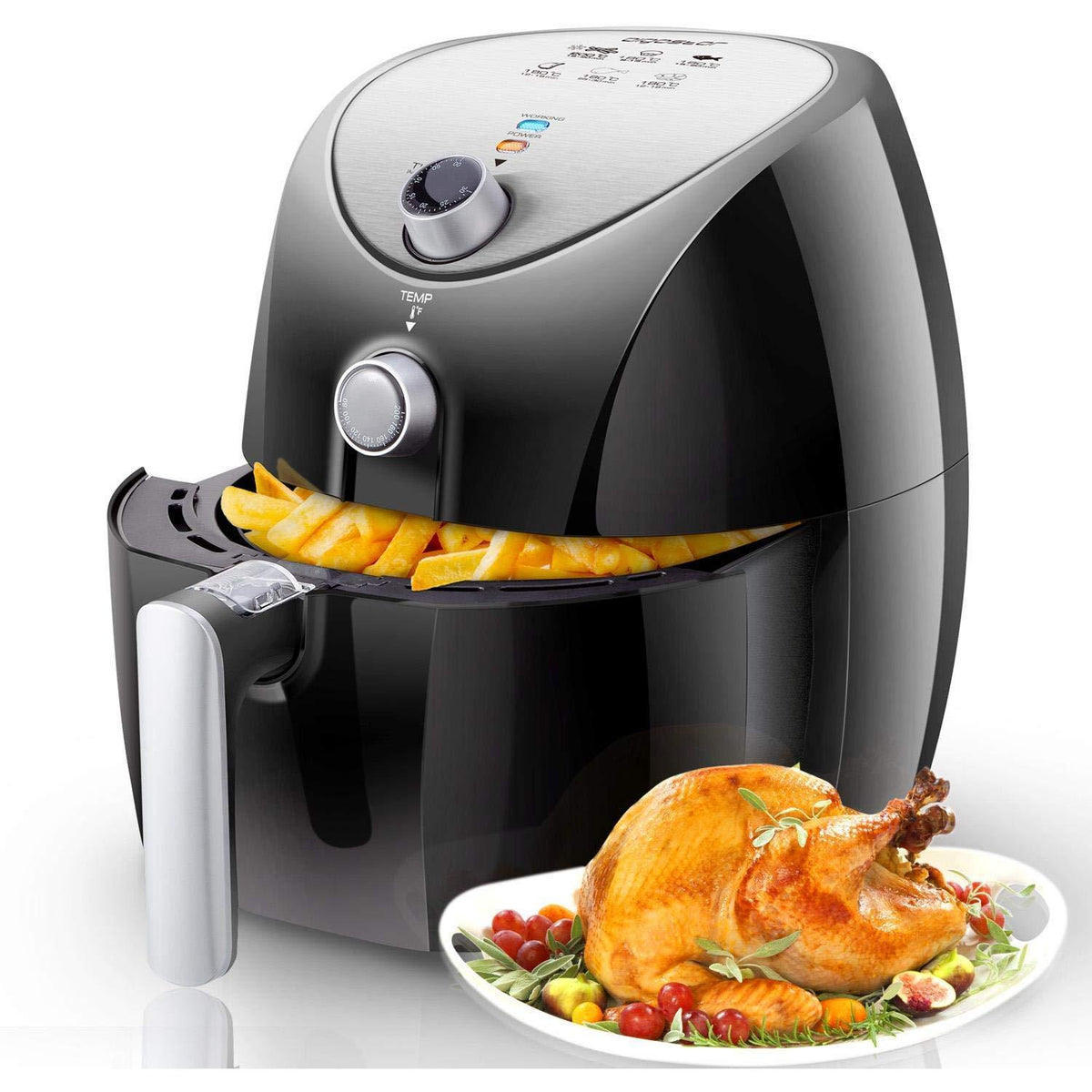 Freidora de aire sin aceite 3,2 L 1400W Libre de BPA