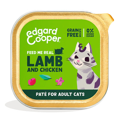 Comida húmeda gatos paté Tarrina Cordero y Pollo Edgard &amp; Cooper 85 g