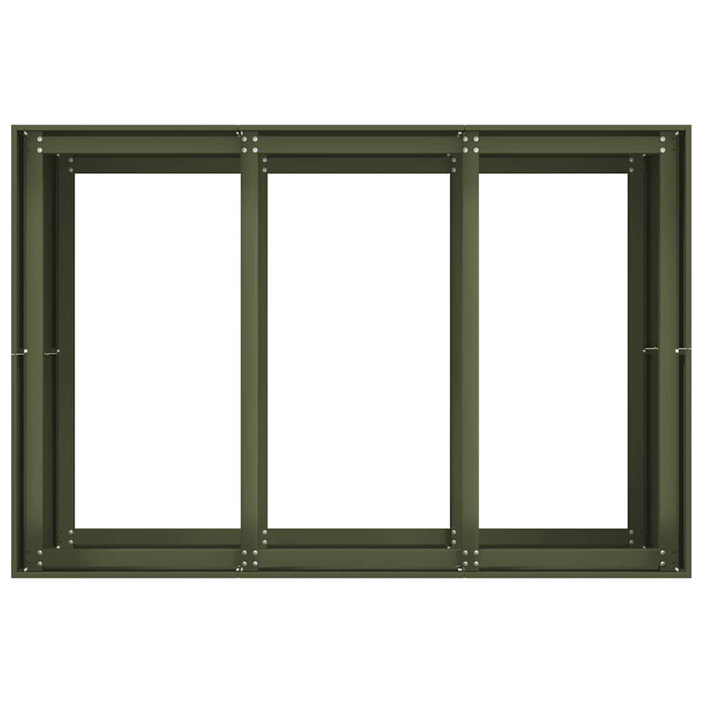 Jardinera Acero Verde Oliva 120x80x80 Cm_4