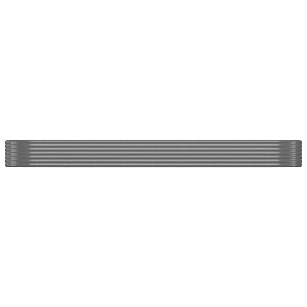 Jardinera Arriate Acero Galvanizado Gris 396x100x36 Cm_2
