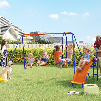 Outsunny Columpio Infantil 4 En 1 Con Cuerda Ajustable Y Anti-uv Multicolor_1