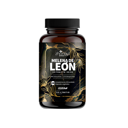Melena De León 10:1 Vecos 100 Cápsulas | Enfoque Y Claridad Mental | Extracto De 40% + 20% Beta-glucanos_0