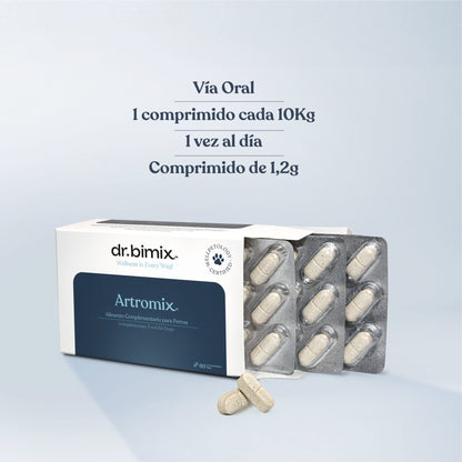 Suplemento Artromix para Perros Cuidado Articular 72 g dr.bimix
