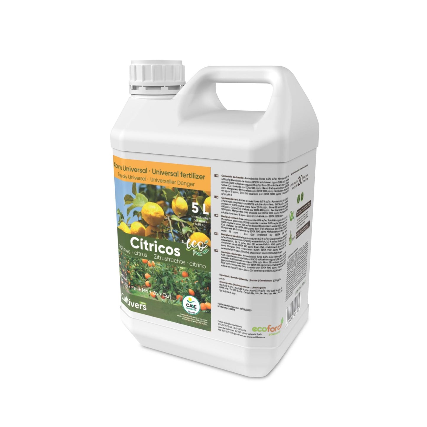 Abono Cítricos Líquido Ecológico Cultivers 10 L_2