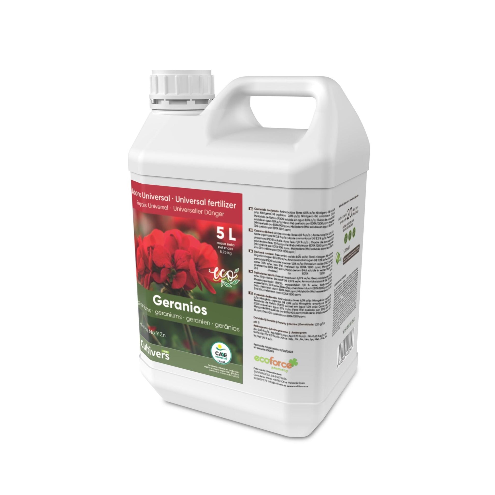 Abono Geranios Líquido Ecológico Cultivers 1 L_2