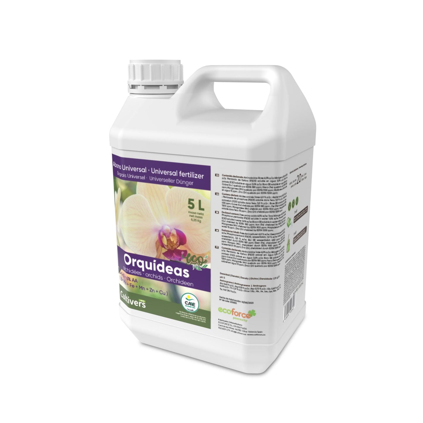 Abono Orquídeas Líquido Ecológico Cultivers 1 L_2