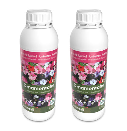 Abono Plantas Ornamentales Líquido Ecológico Cultivers 2x1l_1