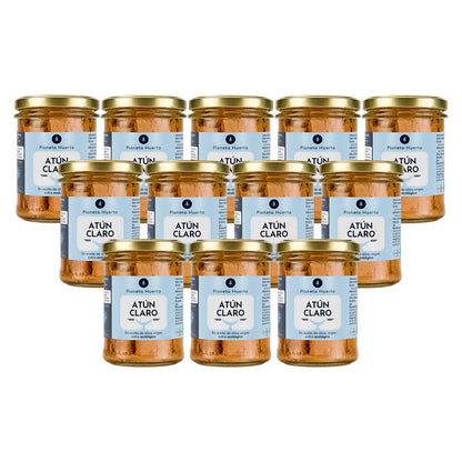 Pack 12x Atún claro MSC en aceite de oliva virgen extra ECO Planeta Huerto 200 g