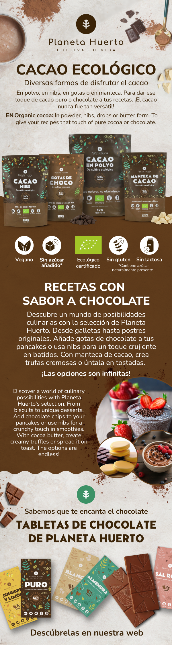 Gotas de Chocolate 85% cacao ECO Planeta Huerto 200 g