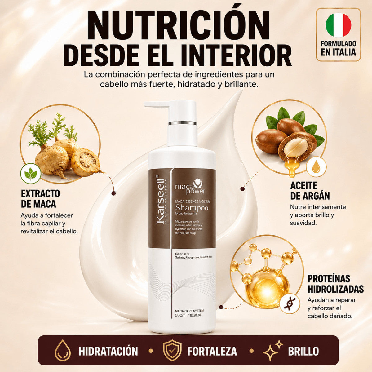 Champú Maca Essence Karseell 500 ml