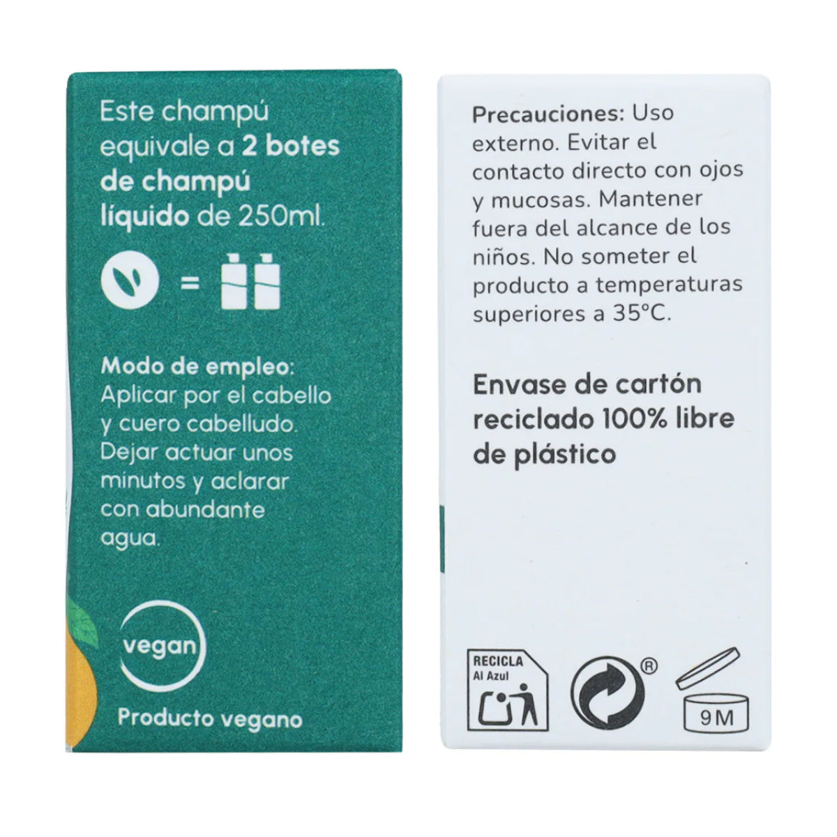 Champú sólido cabello normal Naranja y Cedro Planeta Huerto 85 gr