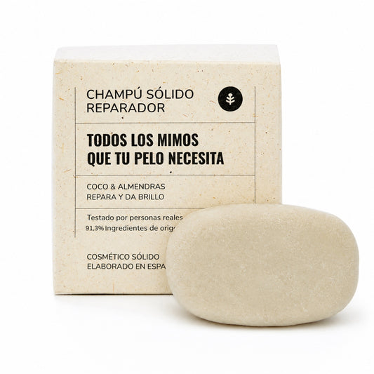 Champú sólido reparador coco y almendra Planeta Huerto 85 g
