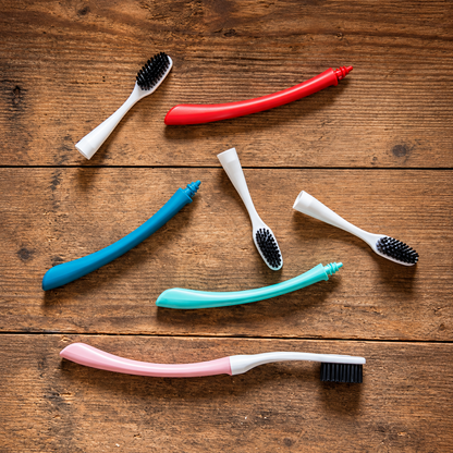 Cepillo de dientes con cabezal reemplazable Edith Soft Corcho Bioseptyl