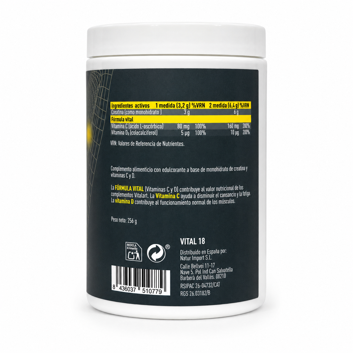 Creatina Creavitalis 200 Mesh Vitalart 256 g