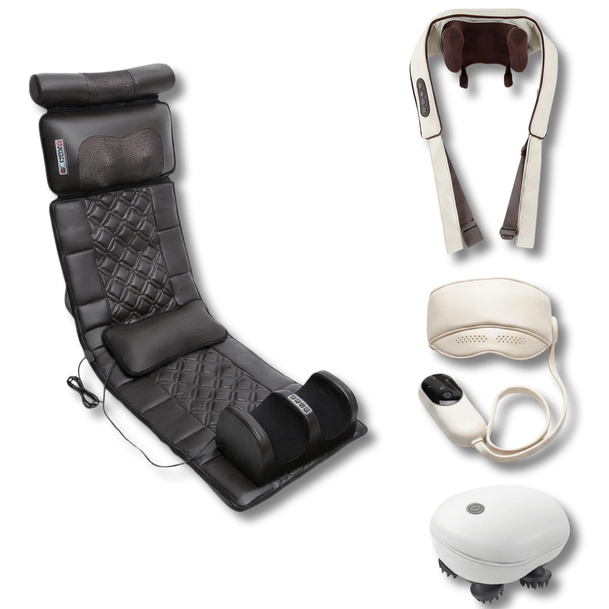 Cofre De Masaje Premium – Colchoneta De Masaje, Shiatsu, Máscara Ocular Y Masajeador_0