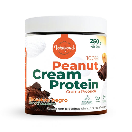 Crema de Cacahuete Tostado con Chocolate Negro Torafood 250 g