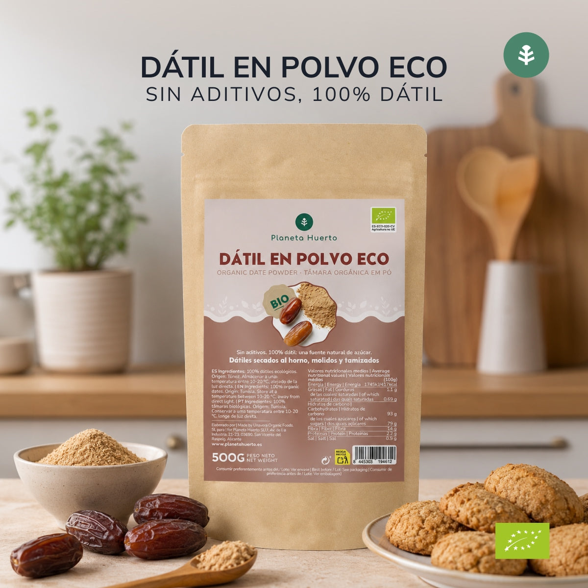 Dátil en polvo Planeta Huerto 500 g