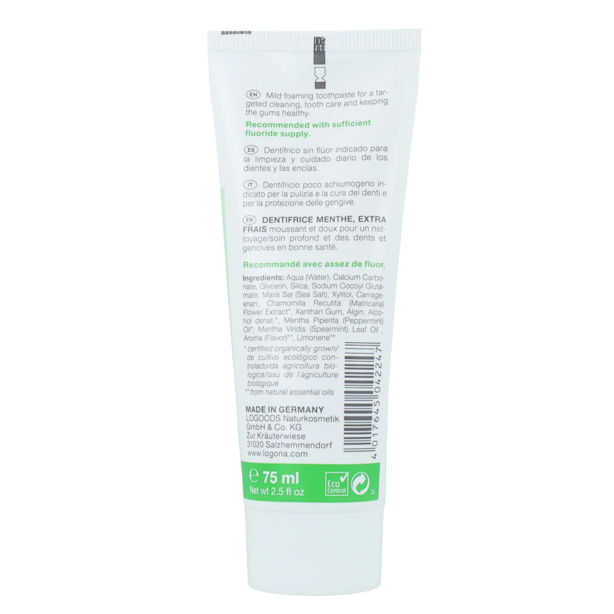 Pack Promo 2 x Dentífrico Menta Bio Daily Care Logona 75 ml
