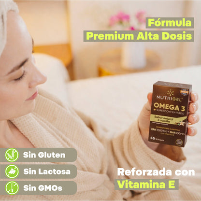 Omega 3 Superconcentrado Blíster Vainilla Nutricel 60 perlas