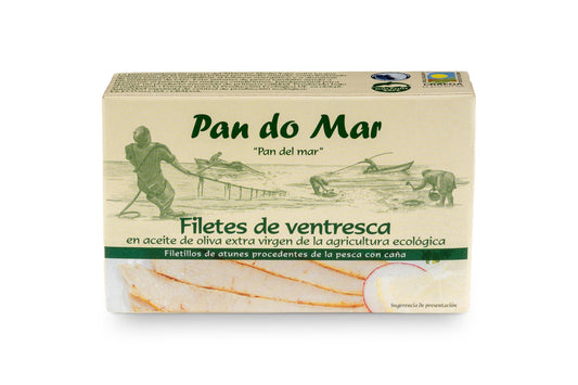 Filetes Ventresca De Atún Claro en Aceite De Oliva Ecológico - 120gr_0