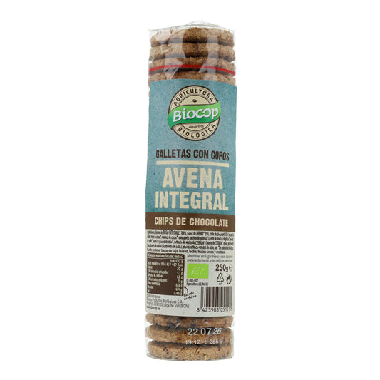 Galletas Copos de Avena Integral con Chips de Choco BIO Biocop 250 g