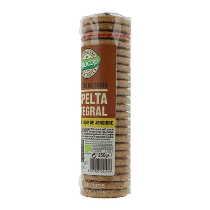 Galleta de Espelta Integral, Jengibre y Limón Biocop 250g