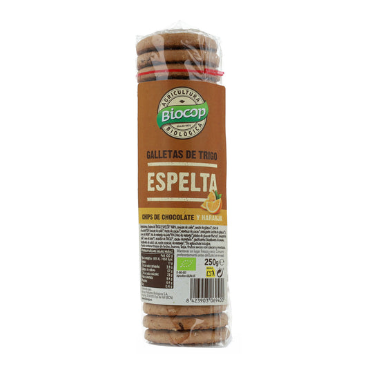 Galletas de Espelta con Chips de Chocolate y Naranja Bio Biocop 250 g