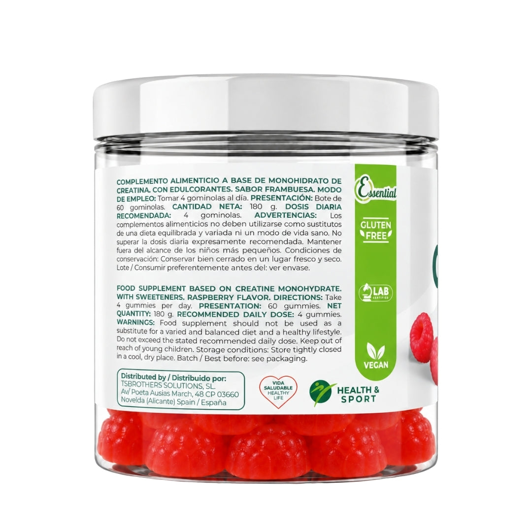 Gummies Creatine sabor Frambuesa Torafood 60 gummies