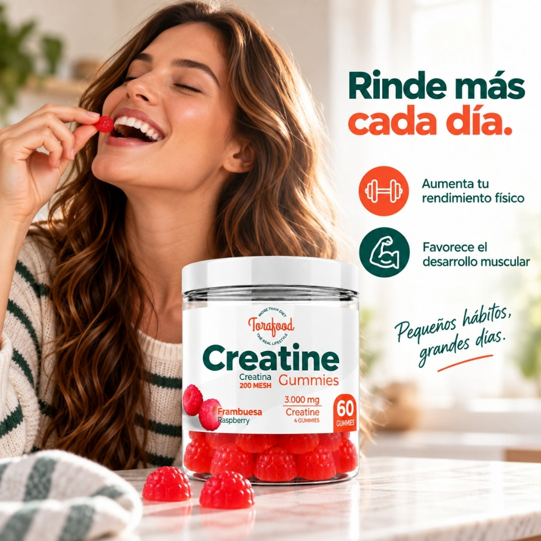 Gummies Creatine sabor Frambuesa Torafood 60 gummies