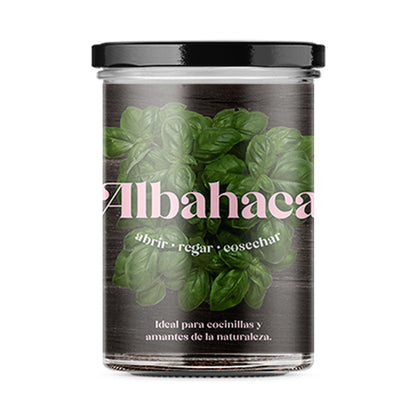 Huerto de Cocina de Albahaca Kit de Cultivo con Semillas, Tarro Reutilizable y Sustrato | Regalo Original - Resetea_0