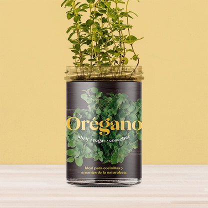 Huerto de Cocina de Orégano Kit de Cultivo con Semillas, Tarro Reutilizable y Sustrato | Regalo Original - Resetea_3
