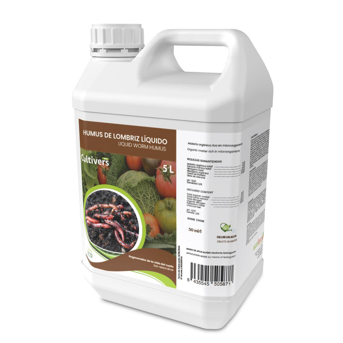 Humus De Lombriz Líquido Cultivers 5 L_1