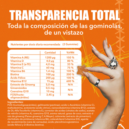 Gummies Energía con Ginseng JOY+ 60 uds