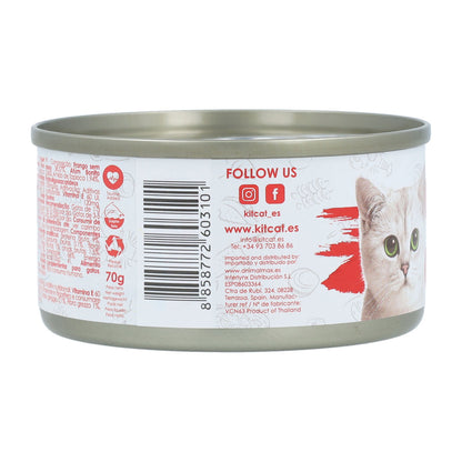 Kit Cat Lata Gravy - Pollo &amp; Bonito Skipjack 70 g Comida húmeda para gatos en salsa